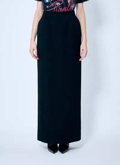 Balenciaga Women Hourglass Maxi Skirt In Black