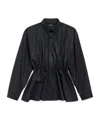Balenciaga Cotton Shirt Mini Dress In Black