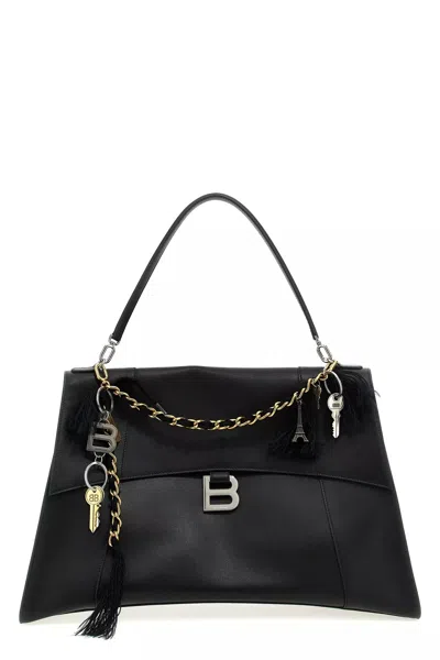 Balenciaga Women 'hourglass' Shoulder Bag In Black
