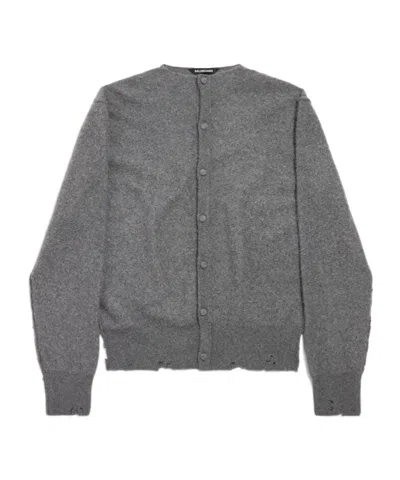 Balenciaga Women's Inside-out Cardigan In Grey