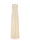 Balenciaga White Logo-print Racerback Gown