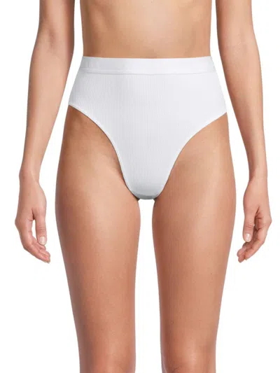 Balenciaga Women's Jersey Logo Briefs In White