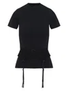 Balenciaga Lace Up Back Bow Detail T-shirt