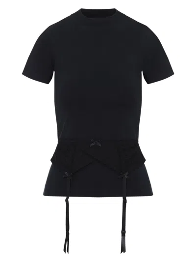 BALENCIAGA WOMEN'S JERSEY STRETCH LINGERIE T-SHIRT