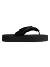 Balenciaga Fringed Strap Logo Embroidered Sandals For Women In Black