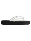 Balenciaga Jet Leg Platform Flip Flops In Viscose In Black