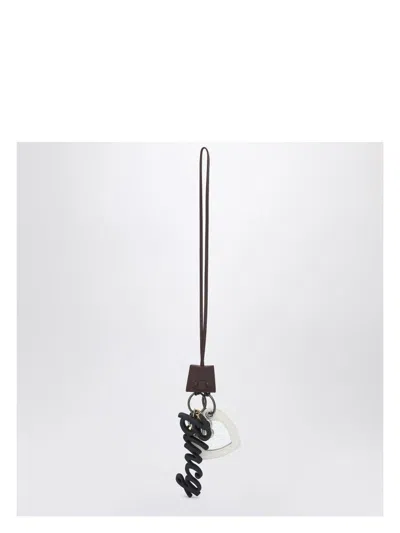 Balenciaga Women's Keychain Charm Heart Le City Burgundy/white | 7956502abew Color 6091