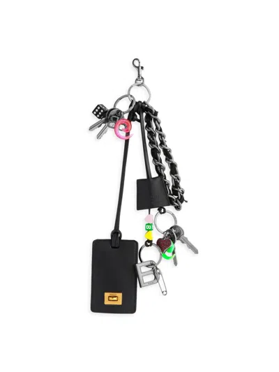 Balenciaga Women's Keychain Rodeo Tag Full Charm In Black