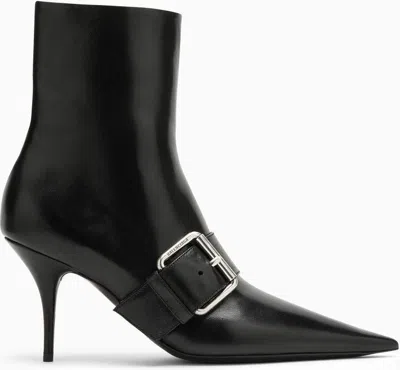 BALENCIAGA WOMEN'S KNIFE 80 LEATHER ANKLE BOOTS