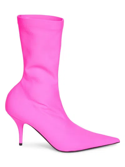 Balenciaga Women's Knife 80 Mid-calf Boots In Pink