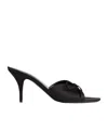 Balenciaga Knife Bow Viscose & Silk Sandals In Black
