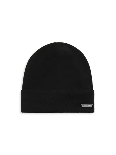 Balenciaga Women's Knitted Beanie In Cashmere In Black