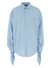 Balenciaga Women Embroidered Viscose Blend Oversize Shirt
