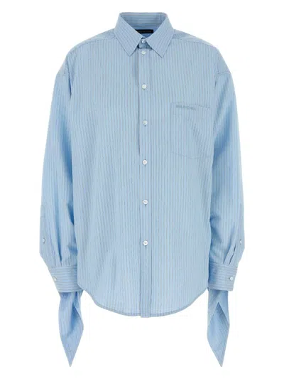 BALENCIAGA WOMEN'S KNOTTED CUFF BLOUSE SHIRT