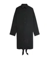 Balenciaga Black Shirt Dress With Intertwined Ribbons In Black