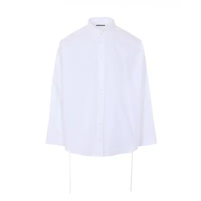 Balenciaga Women Lace Up Shirt In White