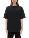 Balenciaga "lace-up" T-shirt In Black