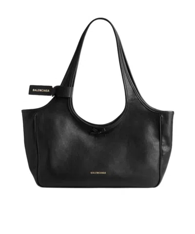 Balenciaga Women's Laundrette Tote Bag East-west In Black