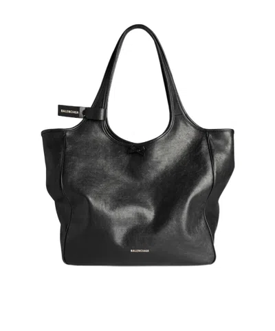 Balenciaga Women's Laundrette Tote Bag Medium In Black