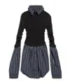 Balenciaga Layered Sweater Featuring Collared Neck In Black