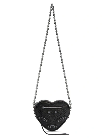 Balenciaga Women's Le Cagole Heart Mini Bag In Black