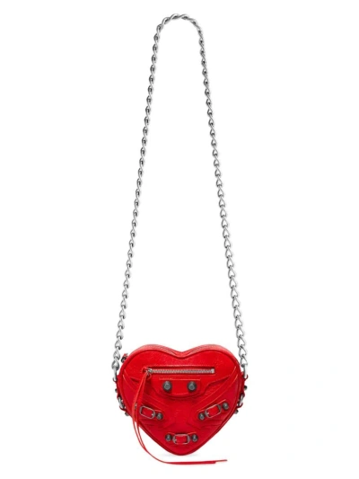 Balenciaga Women's Le Cagole Heart Mini Bag In Red