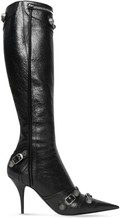 BALENCIAGA WOMEN'S LE CAGOLE LEATHER BOOTS
