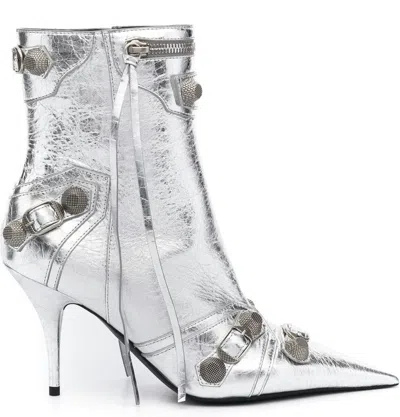 BALENCIAGA WOMEN'S LE CAGOLE LEATHER BOOTS