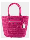 Balenciaga Le Cagole Panier Tote Bag Fuchsia In Pink