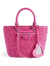 Balenciaga Le Cagole Panier Tote Bag Fuchsia In Pink