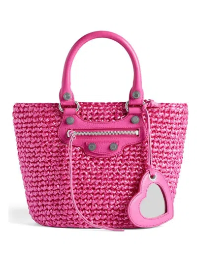 BALENCIAGA WOMEN'S LE CAGOLE PANIER SMALL TOTE