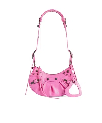 Balenciaga Fluo Pink Fabric Le Cagole Xs Shoulder Bag