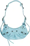 Balenciaga Women's Le Cagole Xs Leather Shoulder Bag In Clear Blue