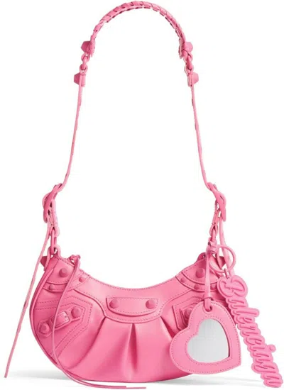 BALENCIAGA WOMEN'S LE CAGOLE XS LEATHER SHOULDER BAG