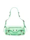 Balenciaga Women Light Green Leather Le Cagole Sling Xs Shoulder Bag In Green