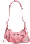 Balenciaga Le Cagole Xs Leather Shoulder Bag In Pink