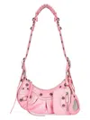 Balenciaga Le Cagole Xs Studded Shoulder Bag In Pink