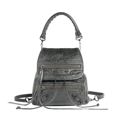 Balenciaga Women's Le City Backpack Mini In Volcanic Rock In Gray