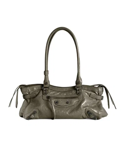 Balenciaga Women's Le City Bag East-west In Army Green