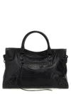 Balenciaga Le City Medium Textured-leather Tote In Black