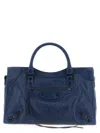 Balenciaga Women Le City Medium Shoulder Bag In Blue