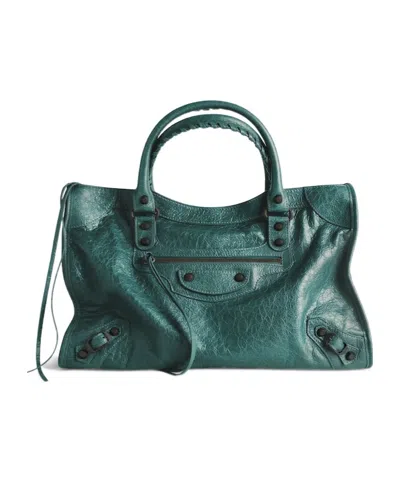 Balenciaga Women's Le City Bag Medium In Dark Emerald In Green