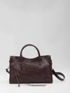 Balenciaga Womens Dark Burgundy Le City Medium Leather Top-handle Bag In Multi