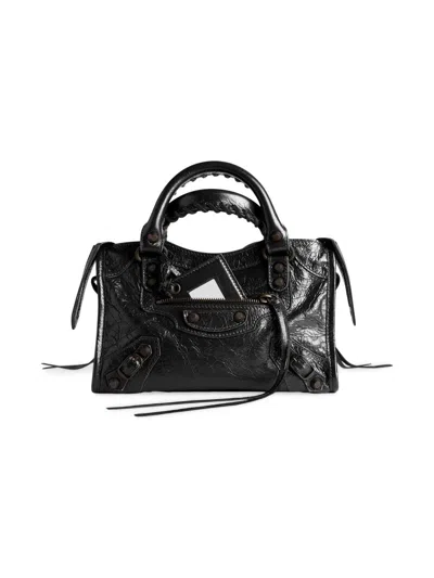 Balenciaga Mini Le City Lambskin Tote Bag In Black