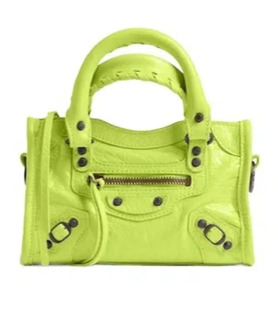 Balenciaga Women's Le City Bag Nano  In Granny Green