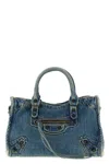 Balenciaga Womens Blue Le City Small Denim Top-handle Bag In Blue