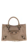 Balenciaga Beige Le City Satchel In White