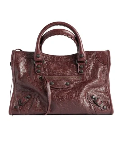 Balenciaga Women's Le City Bag Small In Dark Burgundy