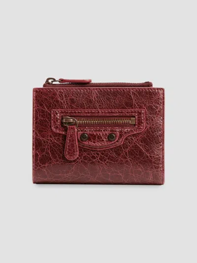 Balenciaga Women's Le City Bifold Wallet In Berry Red
