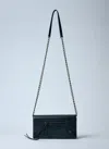 Balenciaga Women Le City Chain Wallet In Blue